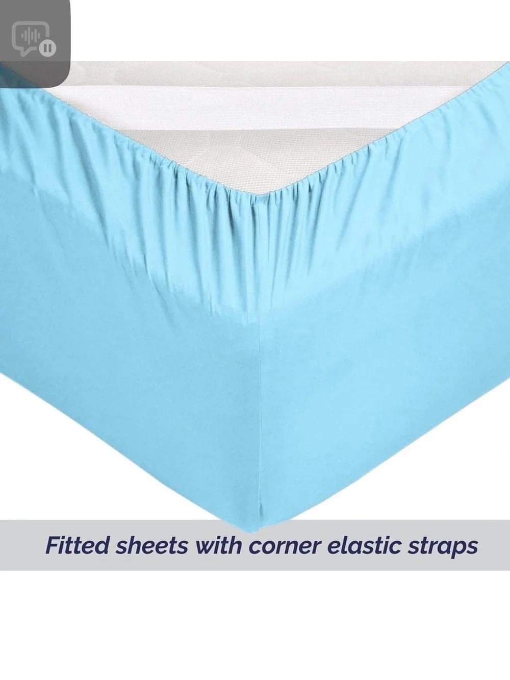 Light Blue Fitted Sheet Set - Soft Mattress Cover